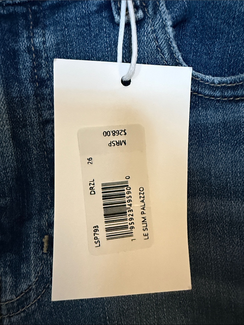 NWT Frame Le Slim Palazzo wide leg jeans in Drizzle - Picture 7 of 7